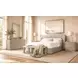 Loggia Aria and Beige Performance Fabric King Upholstered Shelter Bed