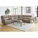 Thorne Stokes Toffee Performance Fabric Modular Manual Reclining Sectional