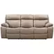 Theon Stokes Toffee Performance Fabric 88" Reclining Sofa With Drop Down Table