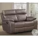 Thorne Stokes Toffee Performance Fabric Reclining Loveseat