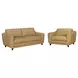 Willowmere Renaissance Marigold Leather Upholstered Chair and A Half Set of 2