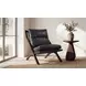 Preston Black Leather Upholstered Accent Chair