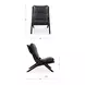 Preston Black Leather Upholstered Accent Chair