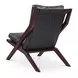 Preston Black Leather Upholstered Accent Chair