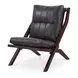 Preston Black Leather Upholstered Accent Chair