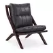 Preston Black Leather Upholstered Accent Chair