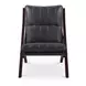 Preston Black Leather Upholstered Accent Chair