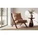 Preston Tan Leather Upholstered Accent Chair