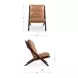 Preston Tan Leather Upholstered Accent Chair