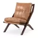Preston Tan Leather Upholstered Accent Chair