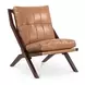 Preston Tan Leather Upholstered Accent Chair