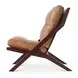 Preston Tan Leather Upholstered Accent Chair
