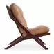 Preston Tan Leather Upholstered Accent Chair