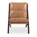 Preston Tan Leather Upholstered Accent Chair