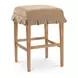 Anna Light Brown Upholstered Counter Height Stool