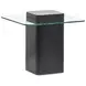 Donora Obsidian Square Glass Top End Table