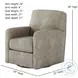 Flash Dance Fresca Cobblestone Swivel Glider