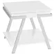Zena White Square End Table