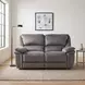 Muirfield Gray Double 65" Reclining Console Loveseat