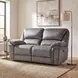 Muirfield Gray Double 65" Reclining Console Loveseat