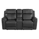 Walker Aline Anthracite Leather Triple Power Reclining Living Room Set with Dropdown Console and USB Charging