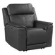 Walker Aline Anthracite Leather Triple Power Reclining Living Room Set with Dropdown Console and USB Charging