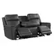 Walker Aline Anthracite Leather Triple Power Reclining Living Room Set with Dropdown Console and USB Charging
