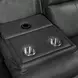 Walker Aline Anthracite Leather 86" Triple Power Reclining Sofa with Dropdown Console and USB Charging