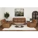 Walker Butternut Leather 86" Power Reclining Living Room Set with USB Charging