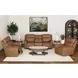 Walker Butternut Leather 86" Power Reclining Living Room Set with USB Charging