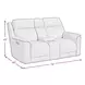 Walker Aline Anthracite Leather 76" Triple Power Reclining Loveseat with Console and USB Charging