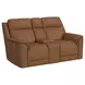 Walker Butternut Leather 86" Power Reclining Living Room Set with USB Charging