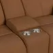 Walker Butternut Leather 76" Power Reclining Loveseat with Console and USB Charging