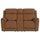 Walker Butternut Leather 86" Power Reclining Living Room Set with USB Charging