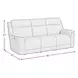 Walker Aline Anthracite Leather 86" Triple Power Reclining Sofa with Dropdown Console and USB Charging