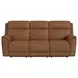 Walker Butternut Leather 86" Power Reclining Living Room Set with USB Charging