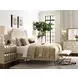 Lenox Alabaster and Gold 8 Drawer Straddella Dresser with Rectangular Anaheim Mirror