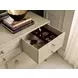 Lenox Alabaster and Gold 8 Drawer Straddella Dresser with Rectangular Anaheim Mirror