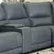 Whitman Verona Azure Leather 7 Piece Modular Power Reclining Sectional