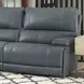 Whitman Verona Azure Leather 7 Piece Modular Power Reclining Sectional
