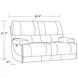Whitman Verona Azure Cordless 65" Power Reclining Loveseat with Power Headrest