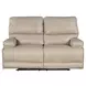 Whitman Verona Linen Cordless 65" Power Reclining Loveseat with Power Headrest