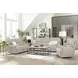 Whitman Verona Linen Cordless 89" Power Reclining Sofa with Power Headrest