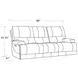 Whitman Verona Linen Cordless 89" Power Reclining Sofa with Power Headrest