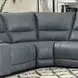 Whitman Verona Azure Leather 7 Piece Modular Power Reclining Sectional