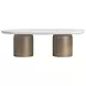 Verge Bronze Metallic and White Marble Top Cocktail Table