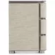 Corinne Beige 3 Drawer Nightstand with USB Port