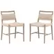 Bronze Bay Blonde and Natural Oak Myles Dining Chair Set of 2