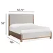 Plum Creek Sierra Brown and Elite Dove Queen Upholstered Panel Bed