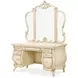Platine de Royale Champagne Vanity Set with Arched Mirror and Bench